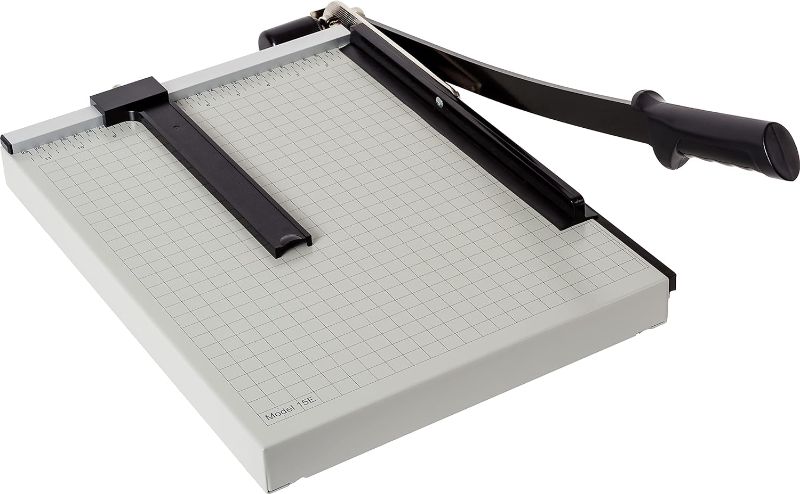 Photo 1 of Dahle 15e Vantage Paper Trimmer, 15" Cut Length, 15 Sheet, Automatic Clamp, Adjustable Guide, Metal Base with 1/2" Gridlines, Guillotine Paper Cutter