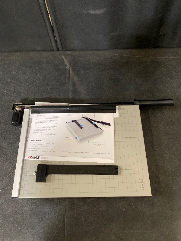 Photo 1 of Dahle 15e Vantage Paper Trimmer, 15" Cut Length, 15 Sheet, Automatic Clamp, Adjustable Guide, Metal Base with 1/2" Gridlines, Guillotine Paper Cutter