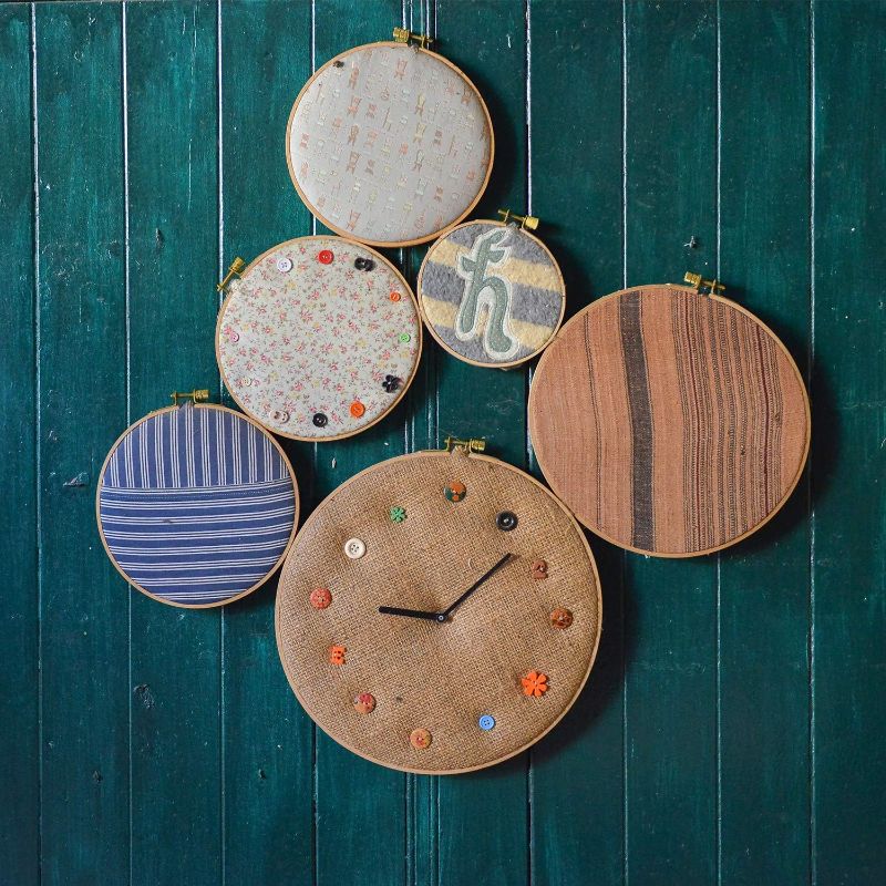 Photo 1 of Sherbo 3 Pieces Beech Wood Embroidery Hoops Set by 7 Inch to 9 Inch Circle Hoop Ring Cross Stitch Cotton for DIY Embroidery Floss Starter of Sewing Art Kits Crafts (BeechHoop 7-9)