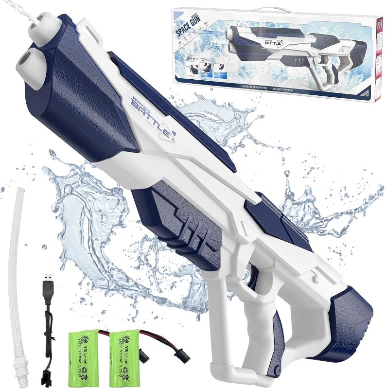 Photo 1 of Electric Water Gun,Squirt Gun Toy,Automatic Suction Water Gun Blaster up to 50 FT Long Range,Outdoor Beach Party Water Shooting Game Toy,Ideal Summer Gift for Kids & Adults(Dark Blue)
