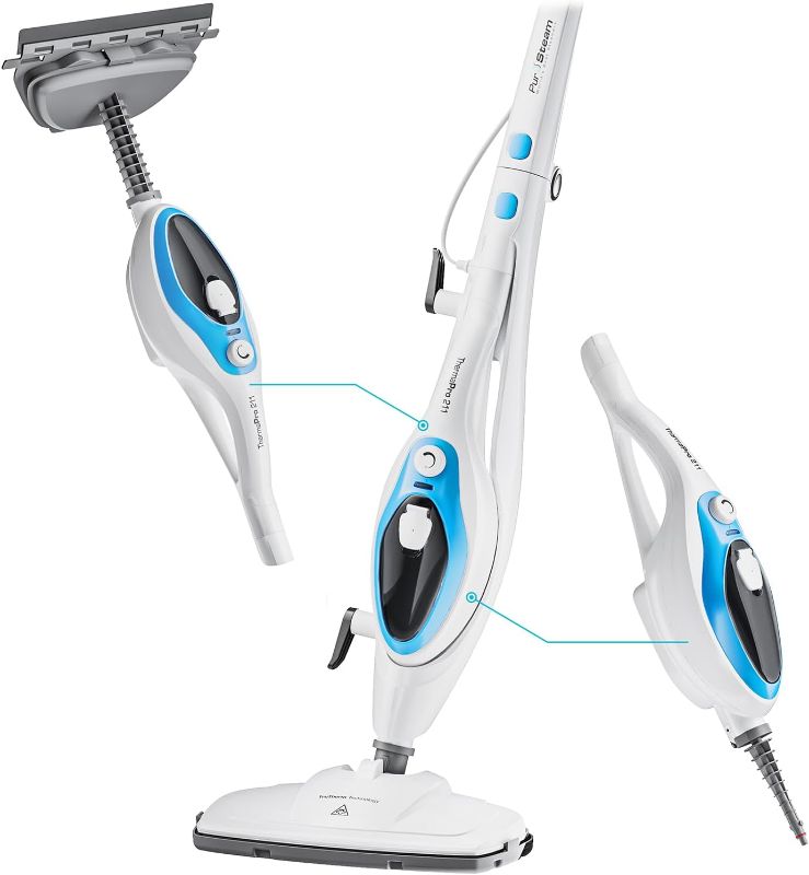 Photo 1 of PurSteam 10-in-1 Steam Mop, Floor Steamer with Detachable Handheld Steam Cleaner for Tile, Hardwood Floors