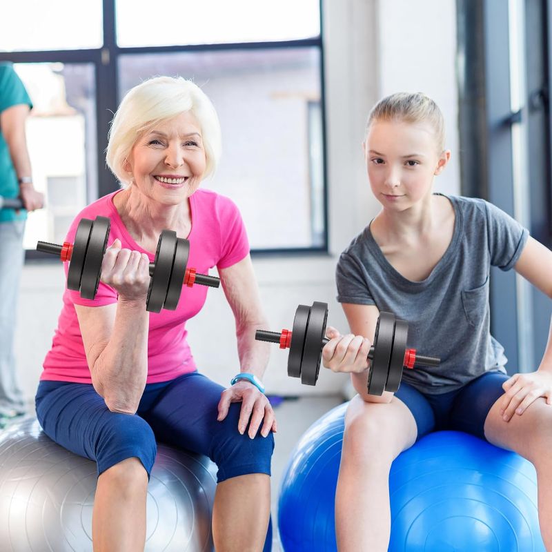 Photo 1 of Adjustable Dumbbell Set, 40lbs or 60lbs Free Weights Set with Connector, 2 in 1 or 4 in 1 Changeable Dumbbells and Barbell for Exercise and Fitness