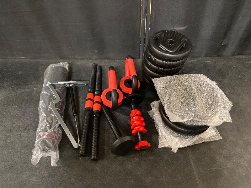 Photo 1 of Adjustable Dumbbell Set, 40lbs or 60lbs Free Weights Set with Connector, 2 in 1 or 4 in 1 Changeable Dumbbells and Barbell for Exercise and Fitness