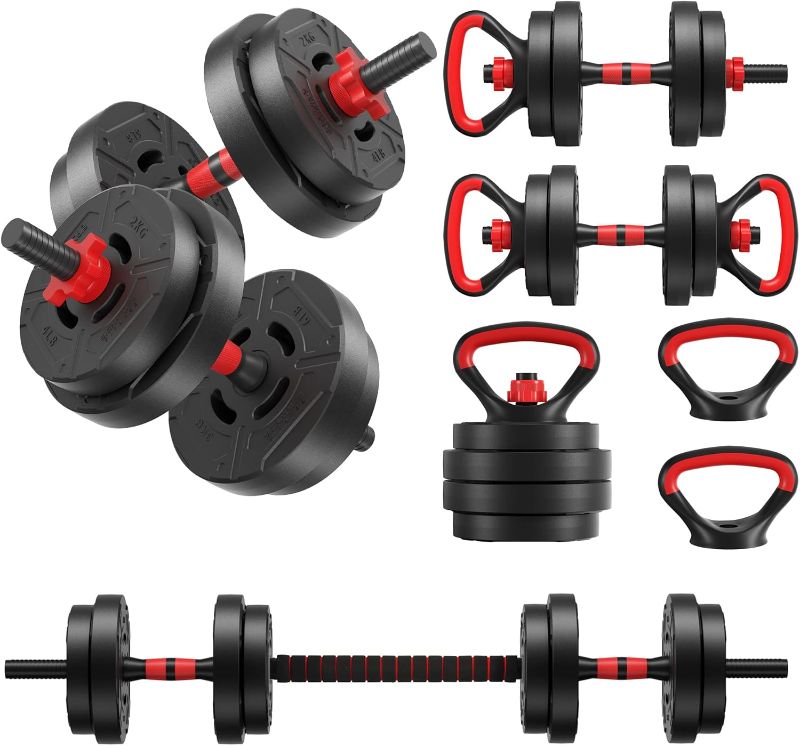 Photo 1 of Adjustable Dumbbell Set, 40lbs or 60lbs Free Weights Set with Connector, 2 in 1 or 4 in 1 Changeable Dumbbells and Barbell for Exercise and Fitness