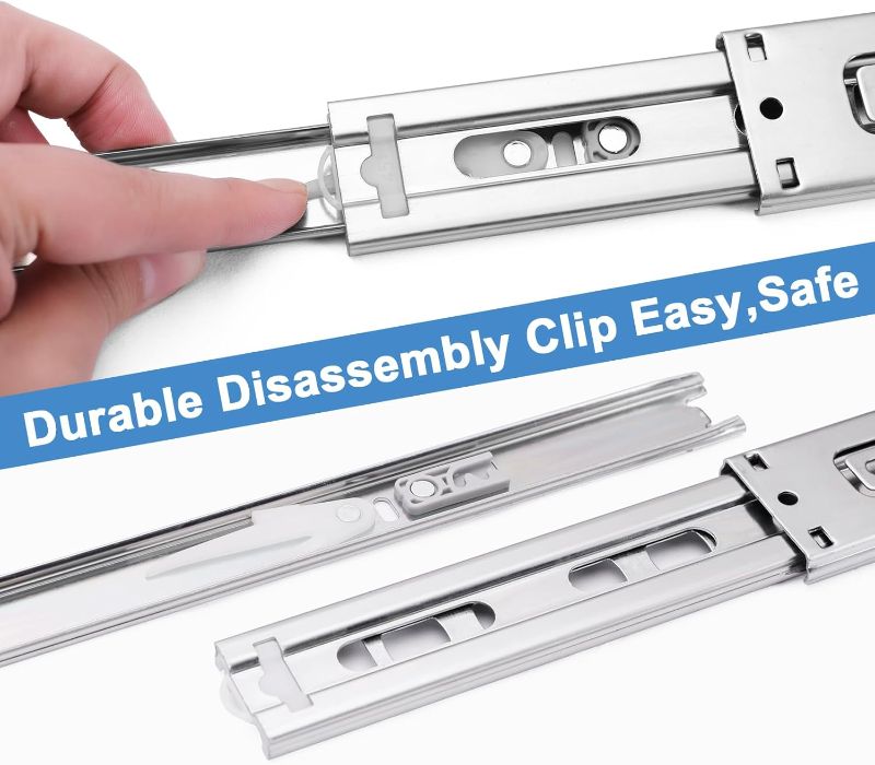 Photo 1 of 22 inch Drawer Slides 4 Pairs (8pcs) Soft Self Close Full Extension Ball Bearing Drawer Rails Side Mount Metal Dresser Runners for File Cabinet Trash Can Kitchen Wardrobe Glides 22" 100 LB Capacity