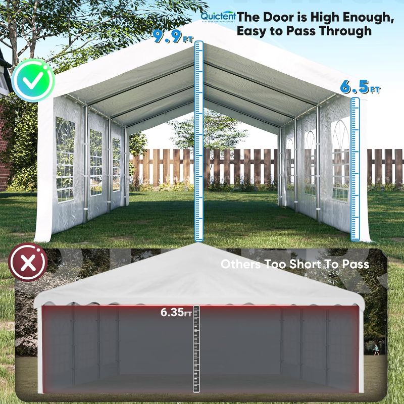Photo 1 of Parts Only - Quictent Premium 13x20 Party Tent Heavy Duty Outdoor Gazebo White Event Shelter Wedding Canopy Tent for Parties Carport BBQ with Removable Sidewall Windows & Storage Bags