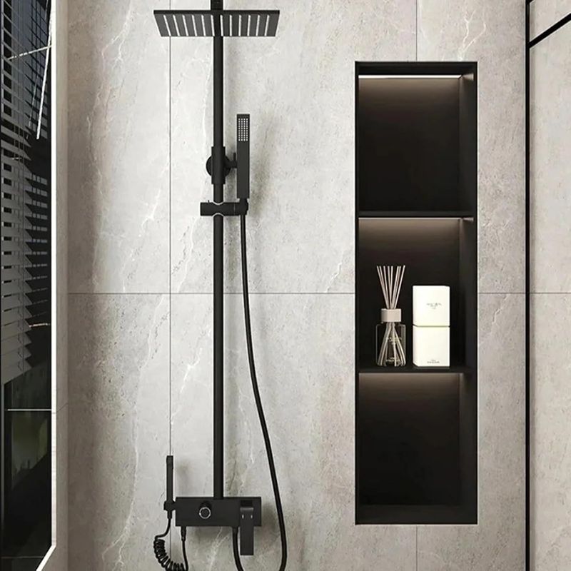 Photo 1 of Double Shower Niche,Stainless Steel Shower Niche,Bathroom Shelf Inserts,Bathroom Wall Cabinet Bathroom Shampoo Soap Toiletries Shower Storage Alcove-900 * 280 * 125mm,Black