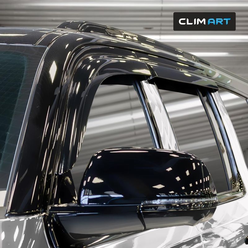 Photo 1 of CLIM ART Incredibly Durable Rain Guards for Jeep Wagoneer L 2023-2025, Original Tape-on Window Deflectors, Vent Deflector, Window Visors, Car Accessories, 4 pcs. - 422362