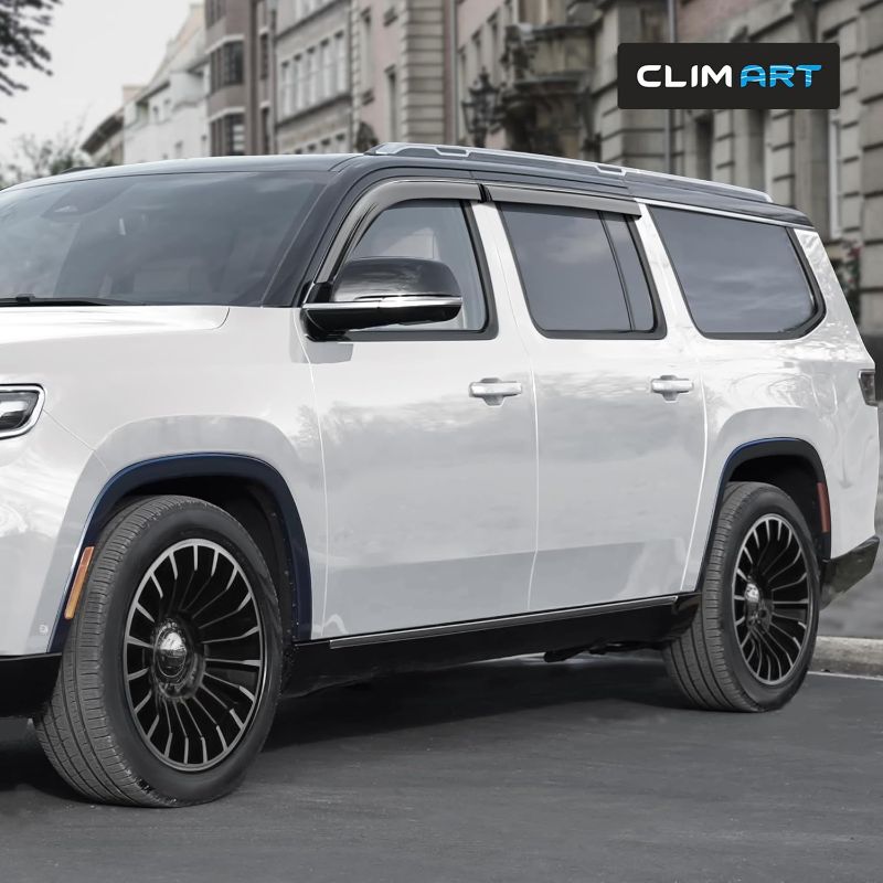 Photo 1 of CLIM ART Incredibly Durable Rain Guards for Jeep Wagoneer L 2023-2025, Original Tape-on Window Deflectors, Vent Deflector, Window Visors, Car Accessories, 4 pcs. - 422362