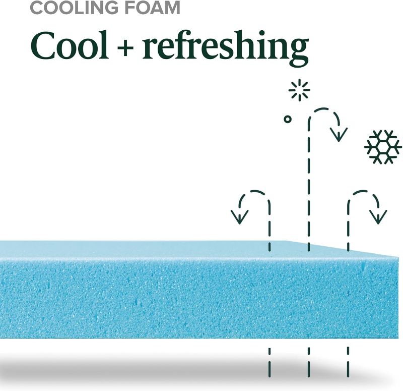 Photo 1 of Twin - ZINUS 10 Inch Green Tea Cooling Memory Foam Mattress [New Version], Twin, Fiberglass Free, Medium Firmness, Cooling Gel Foam, Certified Safe Foams & Fabric, Mattress in A Box