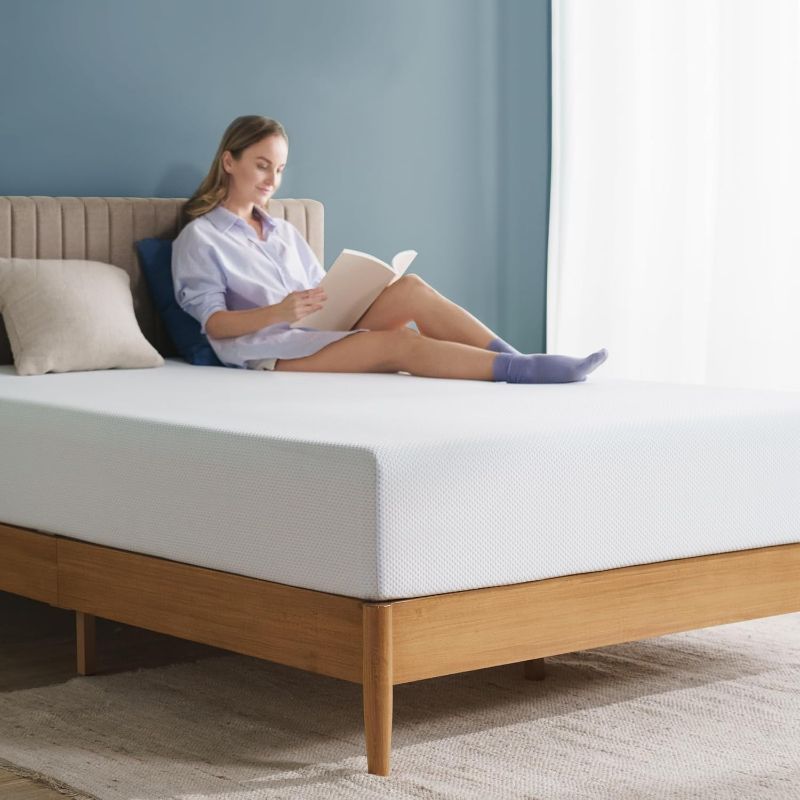 Photo 1 of Twin - ZINUS 10 Inch Green Tea Cooling Memory Foam Mattress [New Version], Twin, Fiberglass Free, Medium Firmness, Cooling Gel Foam, Certified Safe Foams & Fabric, Mattress in A Box