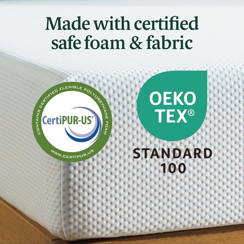 Photo 1 of Twin - ZINUS 10 Inch Green Tea Cooling Memory Foam Mattress [New Version], Twin, Fiberglass Free, Medium Firmness, Cooling Gel Foam, Certified Safe Foams & Fabric, Mattress in A Box