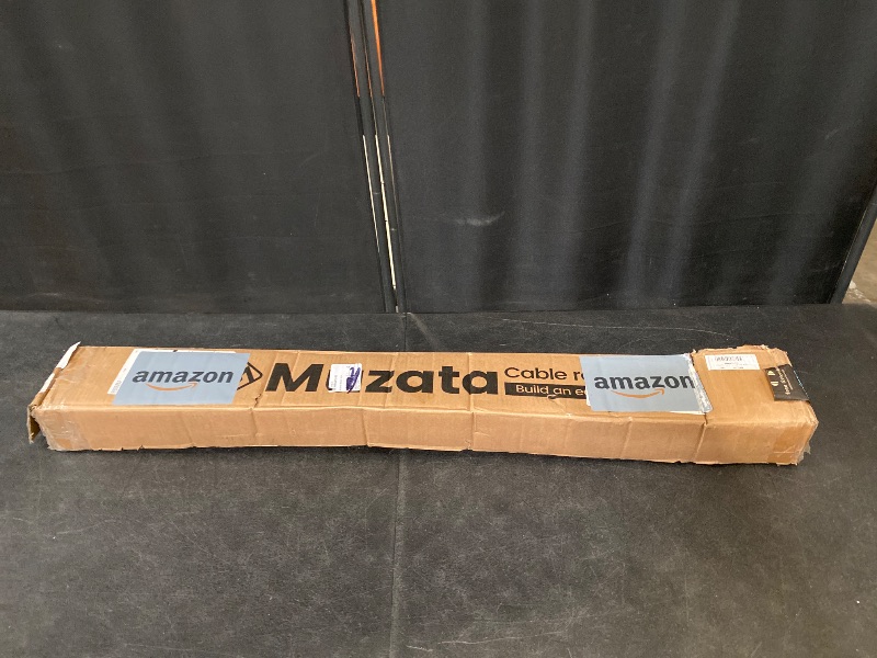 Photo 1 of Muzata Black Corner Cable Railing Post 42 Inch 42"x2"x2" T-drilled One-Post Corner Solution Surface Mount Stainless Steel Cable Railing System Kit Indoor Outdoor with Paper User Guide PS02 B34L