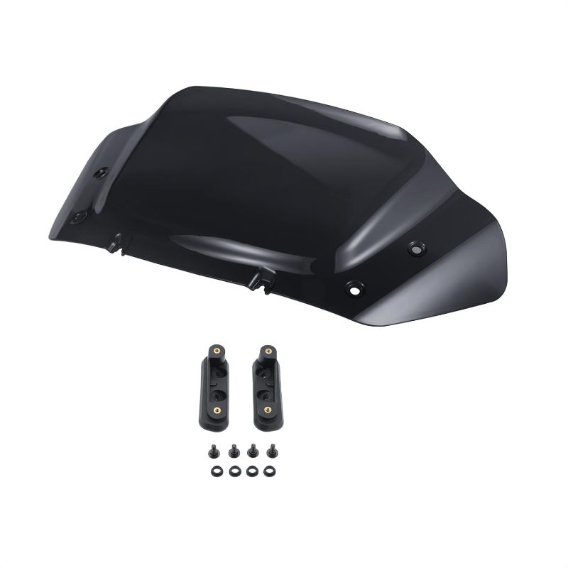 Photo 1 of 10" Wave Windshield Windscreen Wind Splitter Compatible for Harley Street Glide FLHX, CVO Street Glide FLHXSE 2023 2024 (Black)