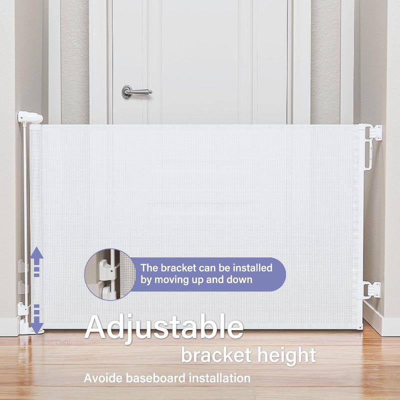 Photo 1 of PRObebi Retractable Baby & Dog Gate - Extra Wide (54" W x 34" H), Ideal for Stairs, Hallways, Doorways, Deck & Porch