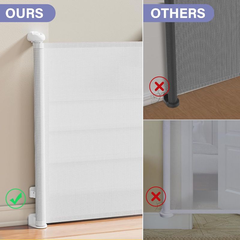 Photo 1 of PRObebi Retractable Baby & Dog Gate - Extra Wide (54" W x 34" H), Ideal for Stairs, Hallways, Doorways, Deck & Porch