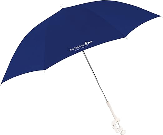 Photo 1 of Caribbean Joe Beach Umbrella for Chair, Adjustable and Universal Clamp On Beach Umbrella with UV Protection, 48 Inch Arc