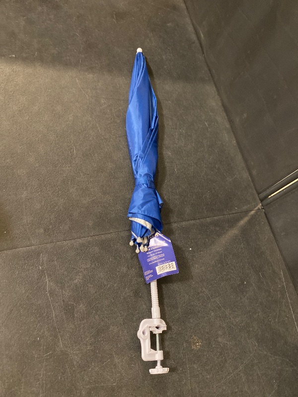 Photo 1 of Caribbean Joe Beach Umbrella for Chair, Adjustable and Universal Clamp On Beach Umbrella with UV Protection, 48 Inch Arc