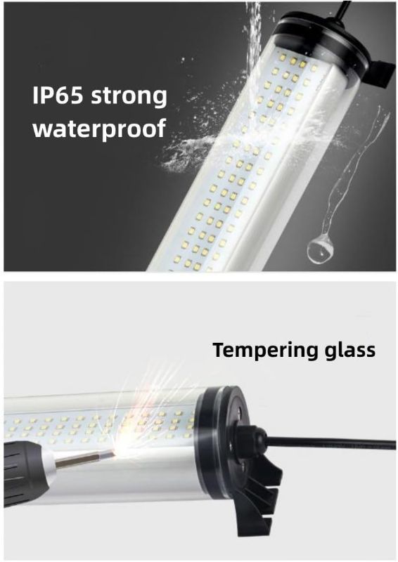 Photo 1 of 110-220v LED Machine Tool Work Light, Waterproof Three Proof Lighting Light, 24-36v CNC Lathe Light Tube with 360 ° Rotating Bracket, Suitable for Various Machine Tools(Size:220V-12W)