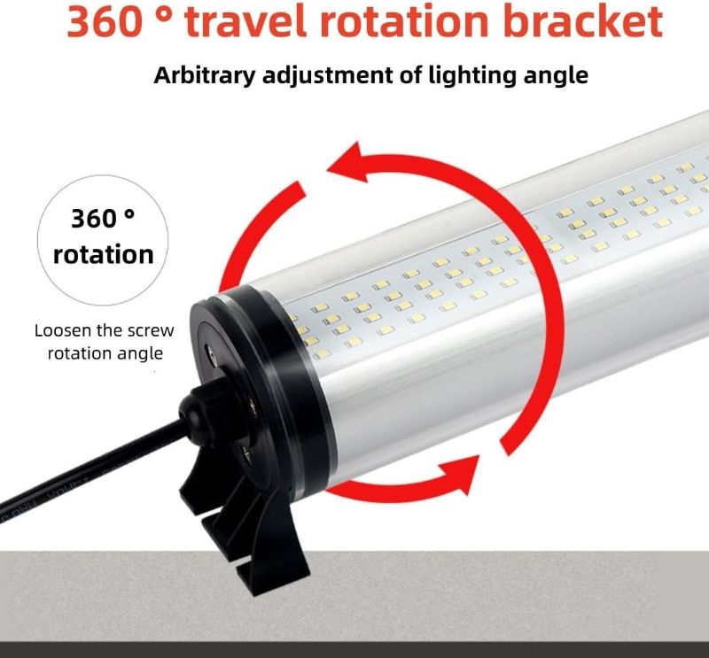 Photo 1 of 110-220v LED Machine Tool Work Light, Waterproof Three Proof Lighting Light, 24-36v CNC Lathe Light Tube with 360 ° Rotating Bracket, Suitable for Various Machine Tools(Size:220V-12W)