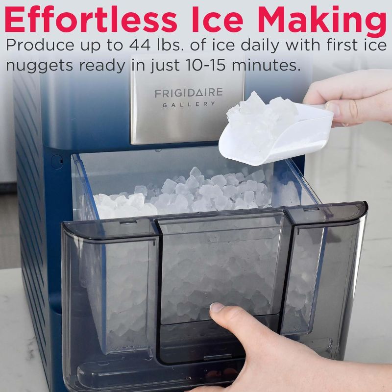 Photo 1 of FRIGIDAIRE Gallery EFIC255 Countertop Crunchy Chewable Nugget Ice Maker, 44lbs per Day, Auto Self Cleaning, 2.0 Gen, Navy