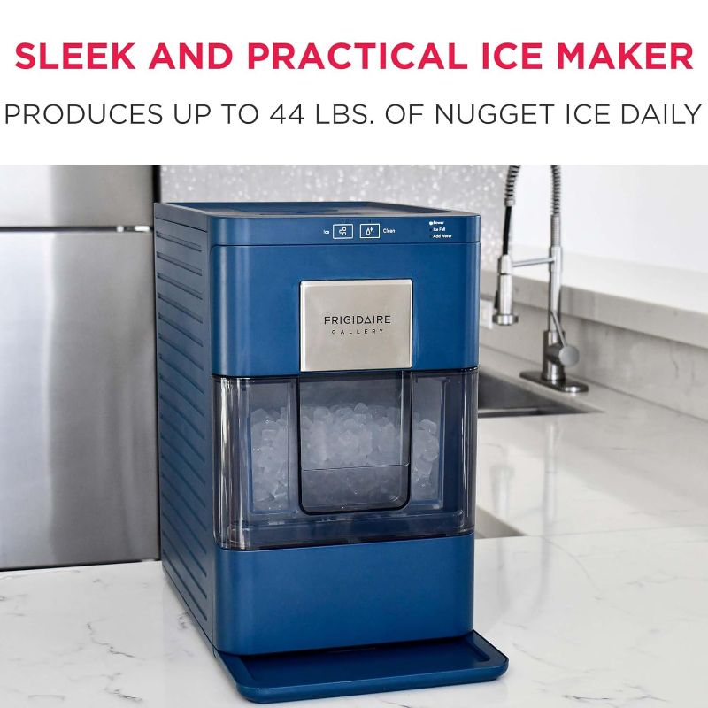 Photo 1 of FRIGIDAIRE Gallery EFIC255 Countertop Crunchy Chewable Nugget Ice Maker, 44lbs per Day, Auto Self Cleaning, 2.0 Gen, Navy