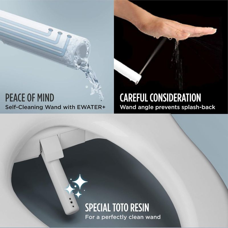 Photo 1 of TOTO SW3084#01 WASHLET C5 Electronic Bidet Toilet Seat with PREMIST and EWATER+ Wand Cleaning, Elongated, Cotton White