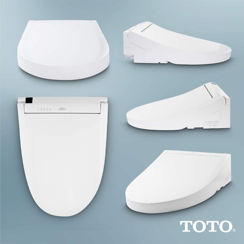 Photo 1 of TOTO SW3084#01 WASHLET C5 Electronic Bidet Toilet Seat with PREMIST and EWATER+ Wand Cleaning, Elongated, Cotton White