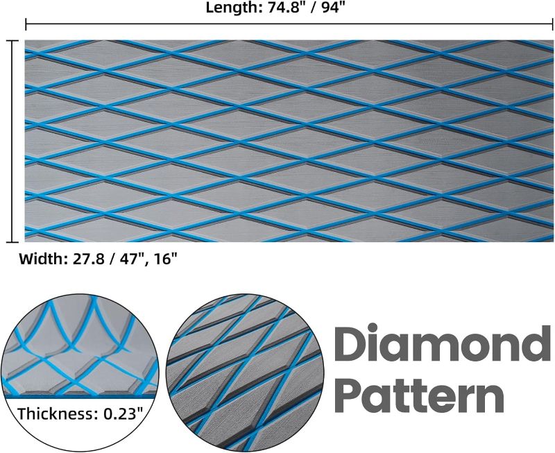 Photo 1 of Fullfire Boat Flooring - EVA Foam Boat Decking - Marine Mat Self-Adhesive Flooring Sheet Marine Carpet for Motorboat Yacht Kayak RV
