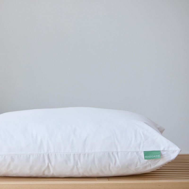 Photo 1 of Avocado 100% Certified Organic Bed Pillow with Organic Cotton Shell, Organic Latex & Kapok Fill, Queen