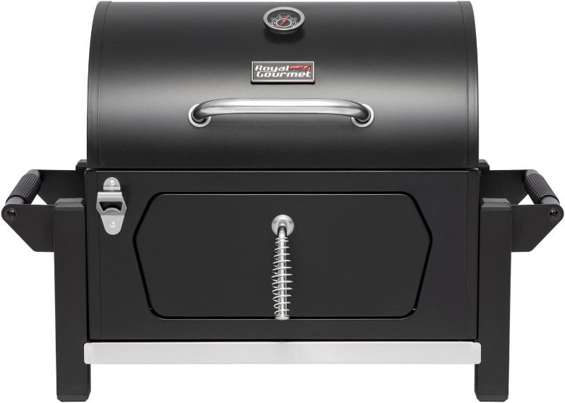Photo 1 of Portable Charcoal Grill with Two Side Handles, Compact Outdoor Charcoal Grill for Travel, Picnic, Tailgate, and Campsite Cooking, CD-AMZ-1519, Black