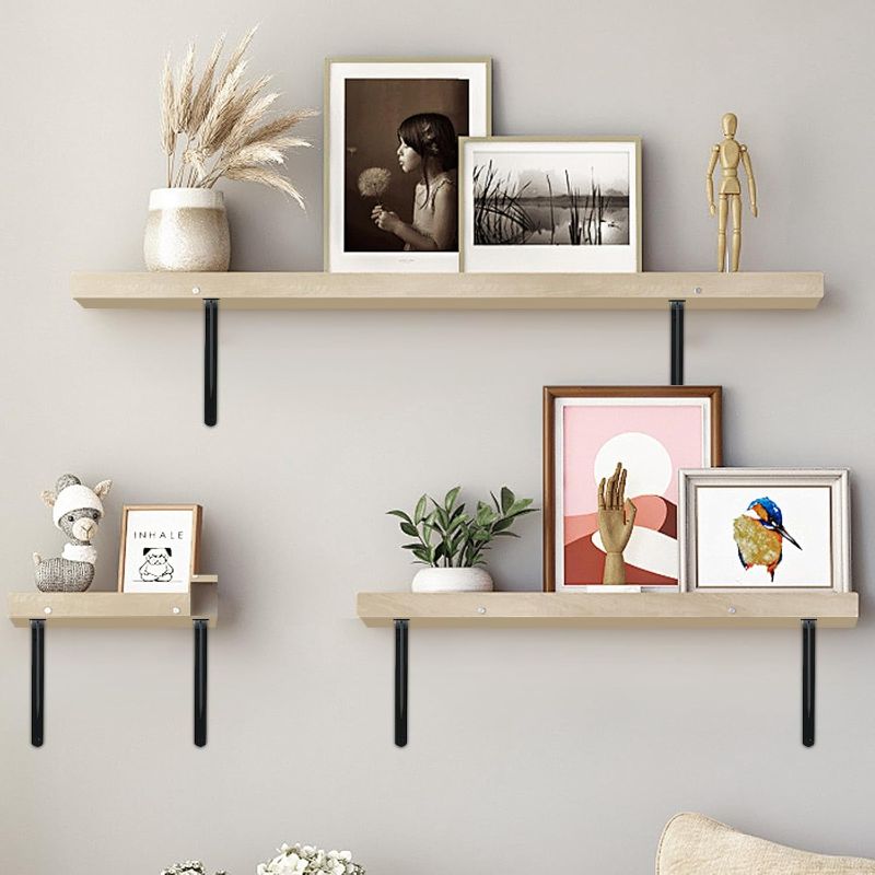 Photo 1 of 8 Pack L20 x H 12" Black Heavy Duty Shelf Brackets with Screws Metal Shelf Brackets Shelf Support Angle Brackets for Shelves L Brackets Heavy Duty...