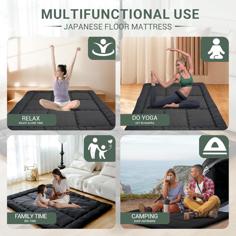 Photo 1 of imflmats Polyester Fiber Foldable Roll Up 100 High Density Comfortable Foam Futon Mattress Japanese Tatami Floor Sleeping Pad Thicken Guests Bed Dormitory...