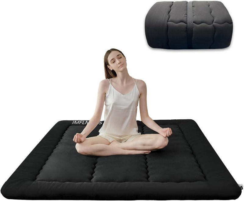 Photo 1 of imflmats Polyester Fiber Foldable Roll Up 100 High Density Comfortable Foam Futon Mattress Japanese Tatami Floor Sleeping Pad Thicken Guests Bed Dormitory...