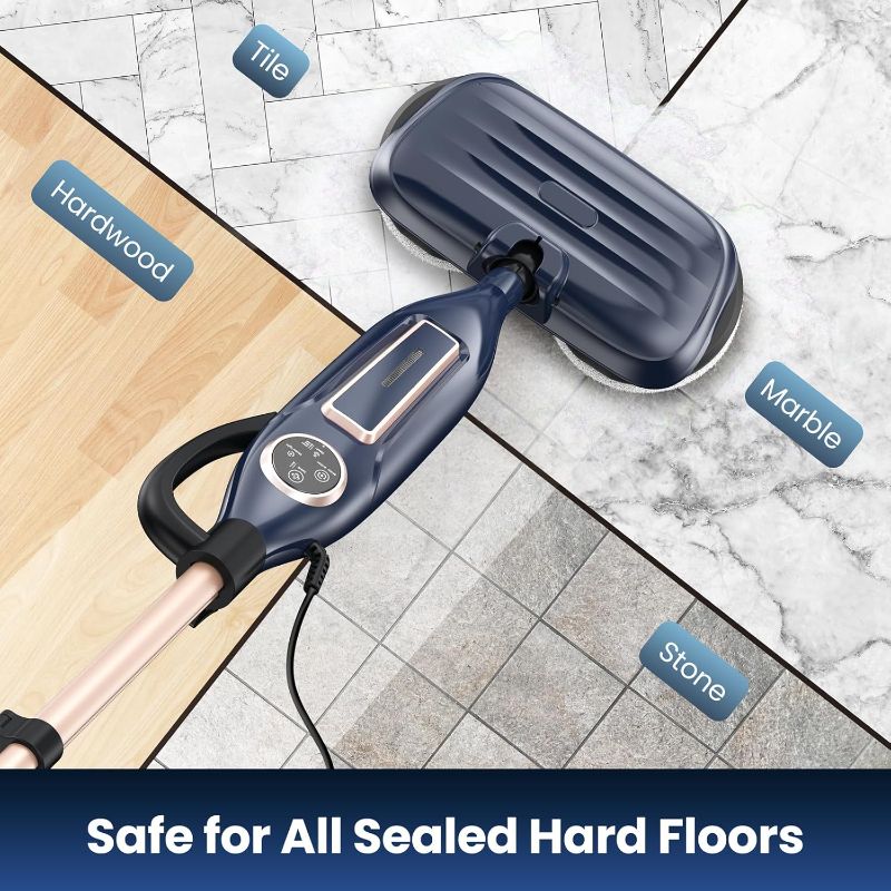 Photo 1 of DEVOAC VM6 Scrubbing Steam Mop with Rotating Mop Pads, 10 in 1 Steam Mop, Lightweight Spin Mop & 3 Steam Modes for Hard Floor Laminate Marble Floors