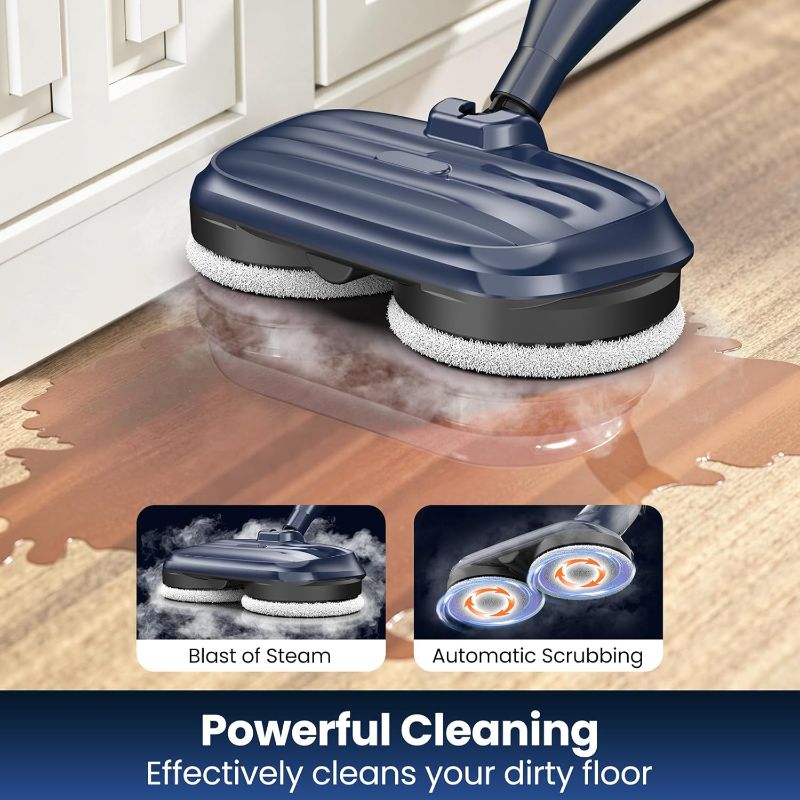 Photo 1 of DEVOAC VM6 Scrubbing Steam Mop with Rotating Mop Pads, 10 in 1 Steam Mop, Lightweight Spin Mop & 3 Steam Modes for Hard Floor Laminate Marble Floors