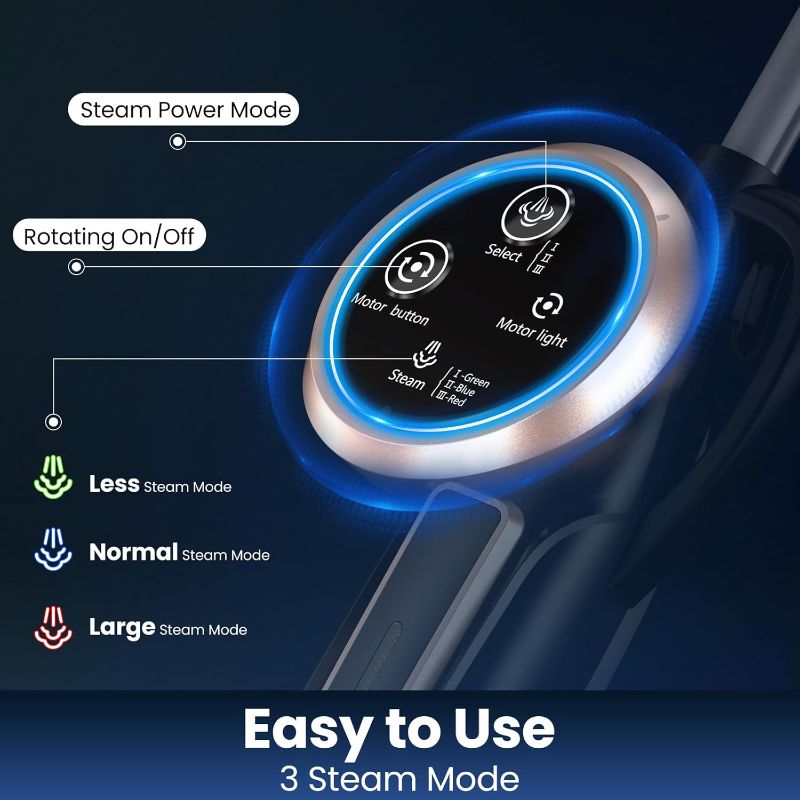 Photo 1 of DEVOAC VM6 Scrubbing Steam Mop with Rotating Mop Pads, 10 in 1 Steam Mop, Lightweight Spin Mop & 3 Steam Modes for Hard Floor Laminate Marble Floors