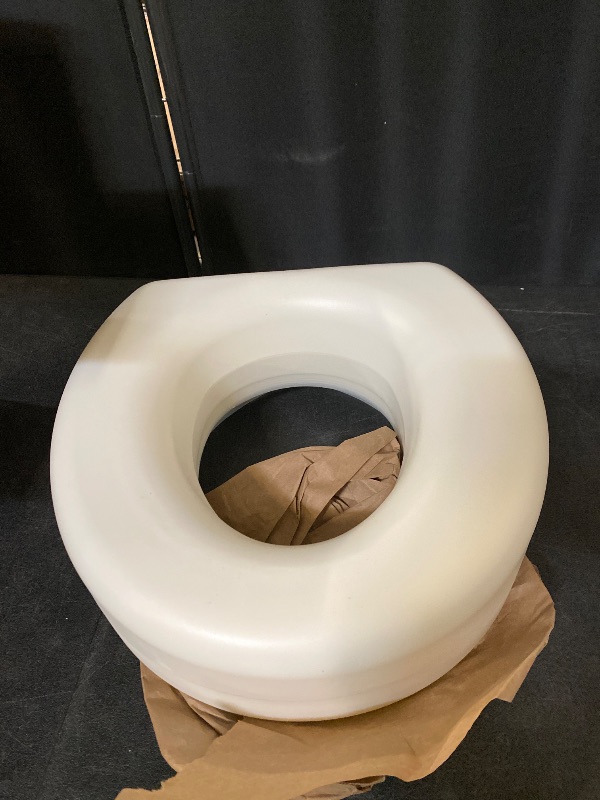 Photo 1 of Lumex Raised Toilet Seat, 4.5" Riser, Non-Locking, Fits Most Toilets