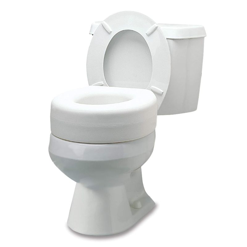 Photo 1 of Lumex Raised Toilet Seat, 4.5" Riser, Non-Locking, Fits Most Toilets