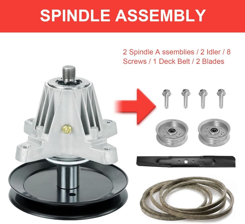 Photo 1 of 42" Deck Rebuild Kit for 618-06976 918-06976 742-04308, with Blade Belt Spindle Idler Assembly for Cub Cadet XT1 LT42 XT2 LX42 T8000 KH KW, for MTD Craftsman T8000 Lawn Mower parts