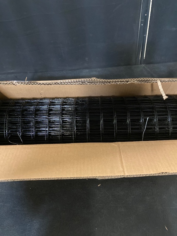 Photo 1 of 24'' x 50' 1.5inch Hardware Cloth 16 Gauge Black Vinyl Coated Welded Fence Mesh for Home and Garden Fence and Home Improvement Project