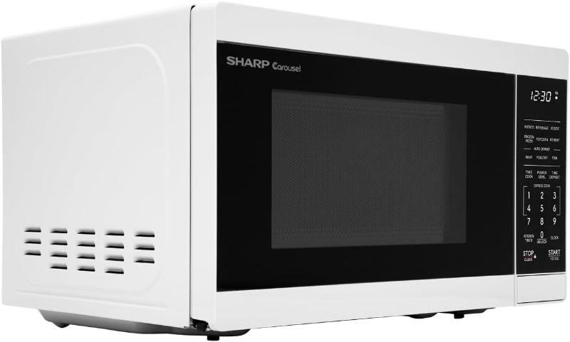 Photo 1 of SHARP Compact Countertop Microwave Oven with Removable 10" Carousel Turntable, 700 Watt, 0.7 Cubic Feet, White