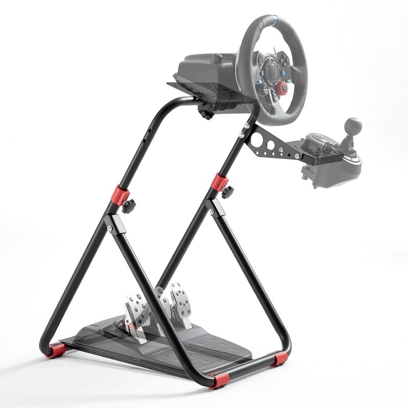 Photo 1 of RACGTING Racing Wheel Stand for Logitech G29 - Foldable Racing Simulator Cockpit, Adjustable Sim Racing Stand for Logitech G920/G923/G27/G25, Thrustmaster T248X/T248/T300RS/T150/458, Black