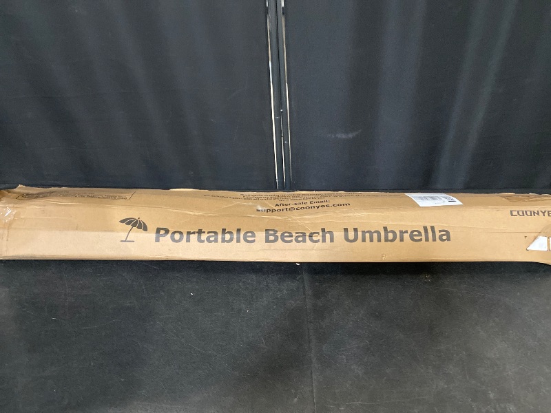Photo 1 of 8FT Large Beach Umbrella with Level 7 Wind Resistance, Sand Anchor, Portable Outdoor Umbrella with UPF50+ UV Protection, Tilt Sun Shelter for Beach, Patio, Yard