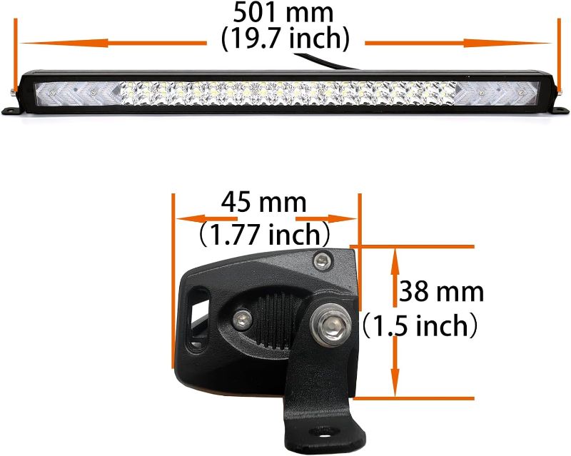 Photo 1 of 20Inch LED Light Bar 192W LED Off Road Driving Lights Spot With Amber Sequential Turn Signal Light For Pickup Car Trucks SUV ATV UTV Offroad Vehicle
