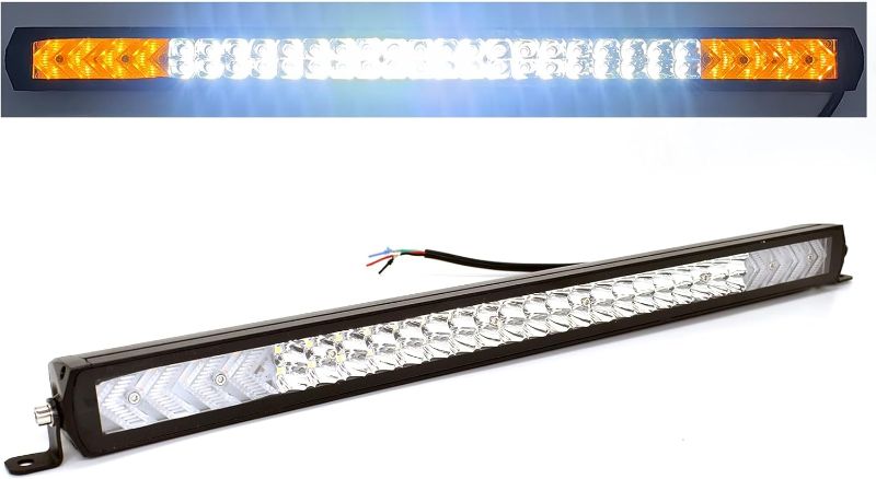 Photo 1 of 20Inch LED Light Bar 192W LED Off Road Driving Lights Spot With Amber Sequential Turn Signal Light For Pickup Car Trucks SUV ATV UTV Offroad Vehicle