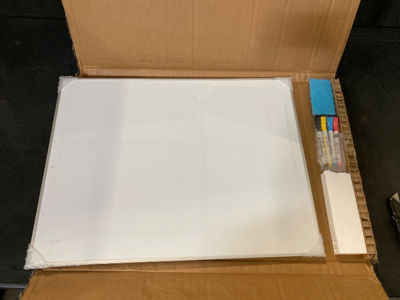 Photo 1 of Whiteboard for Wall, 24" x 18" Magnetic White Board Dry Erase Board with Silver Aluminum Frame, Hanging Wipe Board for Office, Home, School