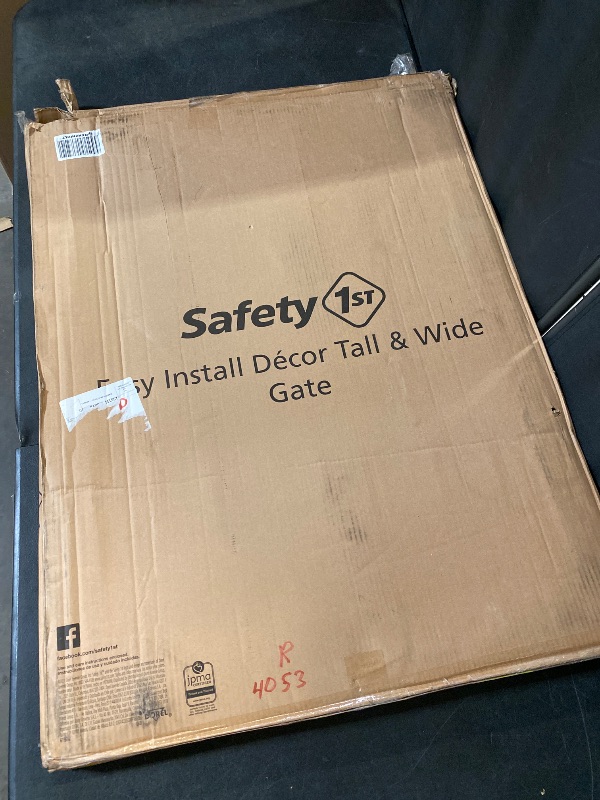 Photo 1 of Safety 1st Easy Install Baby Gates for Doorways, Tall & Wide, Décor Easy Install, Pressure Mount Fastening, No Drilling