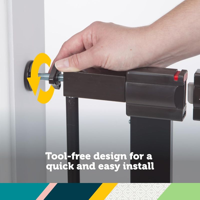 Photo 1 of Safety 1st Easy Install Baby Gates for Doorways, Tall & Wide, Décor Easy Install, Pressure Mount Fastening, No Drilling