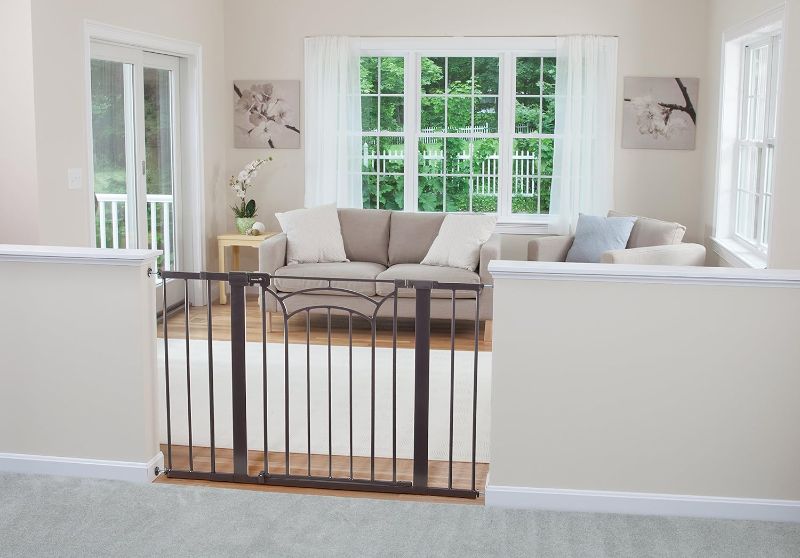 Photo 1 of Safety 1st Easy Install Baby Gates for Doorways, Tall & Wide, Décor Easy Install, Pressure Mount Fastening, No Drilling